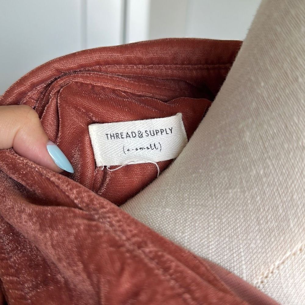 Thread & Supply Velvet Button Down Shirt - Picture 4 of 8